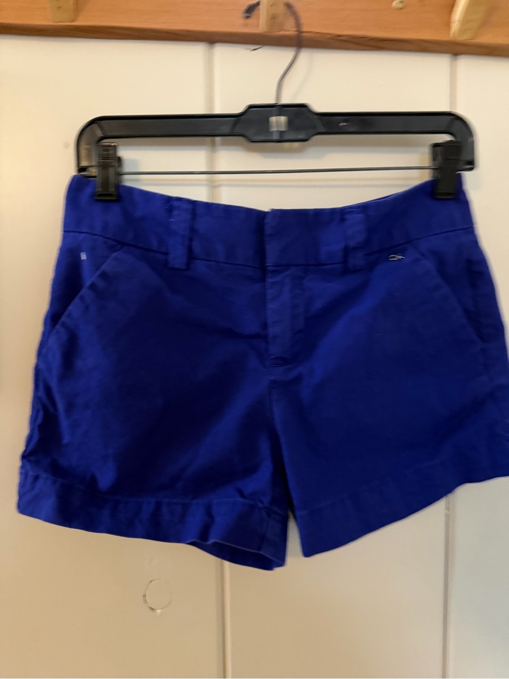 Calvin Klein Size 0 Cobalt Blue Stretch Cotton Chino Shorts